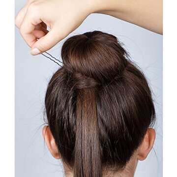 Hicarer U Shaped Hair Pins - 200 Black & Brown Hair Clips