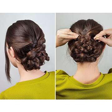 Hicarer U Shaped Hair Pins - 200 Black & Brown Hair Clips