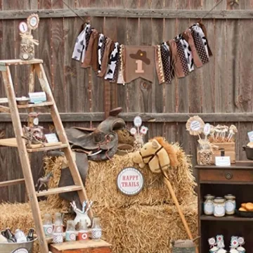 Cowboy Rodeo 1st Birthday High Chair Banner Party Decor