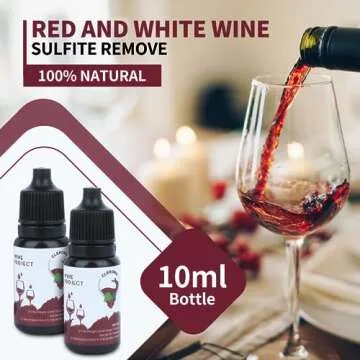 Wine Wand Wine Filters Remove Histamines and Sulfite Remover, Natural Wine Wands Filters for Red and White Alleviates Headaches, Prevent Wine Sensitivities(Bottle of 2)