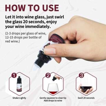 Wine Wand Wine Filters Remove Histamines and Sulfite Remover, Natural Wine Wands Filters for Red and White Alleviates Headaches, Prevent Wine Sensitivities(Bottle of 2)