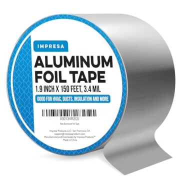 IMPRESA Aluminum Foil Tape - Versatile 150 Feet Roll for Insulation and Sealing