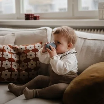 mushie Silicone Baby Starter Training Cup | 6 Months+ (Tradewinds)