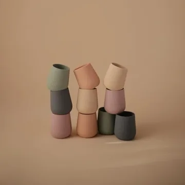 mushie Silicone Baby Starter Training Cup | 6 Months+ (Tradewinds)