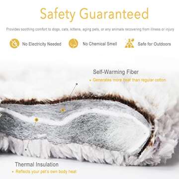 Self Heating Cat Pad Self Warming Cat Bed 27.5" x 18.5" Thermal Cat Mat Extra Warm Pet Mat for Outdoor and Indoor Large Kittens Small Puppy Pets