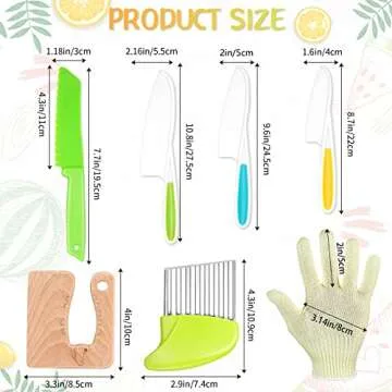 Zhehao 7 Pieces Kids Knife Set - Safe & Fun Cooking Utensils for Kids