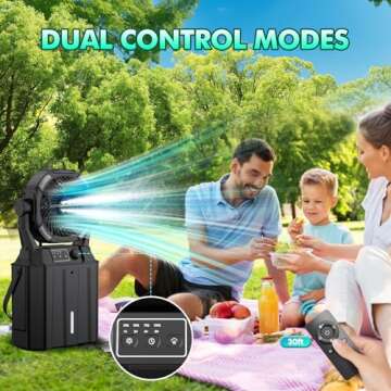 Portable Misting Fan for Camping & Outdoor Fun 42800mAh
