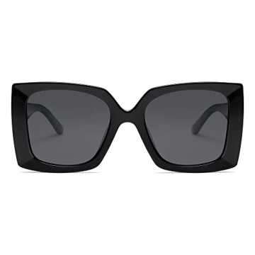 Trendy Oversized Polarized Square Sunglasses for Women