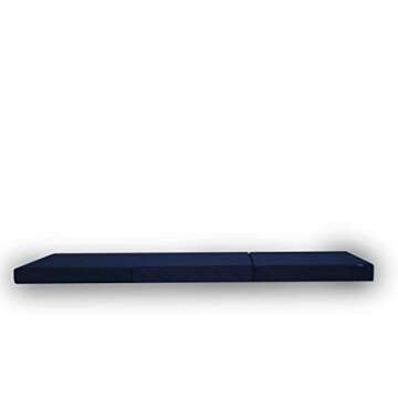 American Furniture Alliance Hide A' Mat 3.5 x 30 x 75 inch Jr Twin TriFold Mattress, Navy
