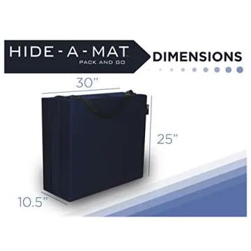 American Furniture Alliance Hide A' Mat 3.5 x 30 x 75 inch Jr Twin TriFold Mattress, Navy