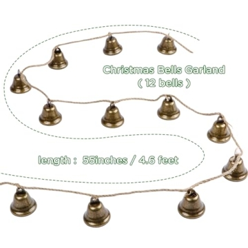 Vintage Rustic Bells Garland Christmas Decor