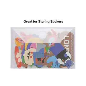 YESSART 3x5 Plastic Envelopes for Craft and Storage