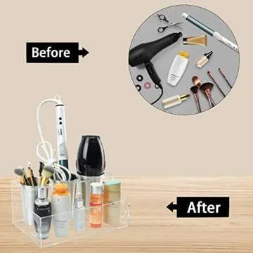 Boveker Acrylic Hair Tool Organizer for Easy Storage