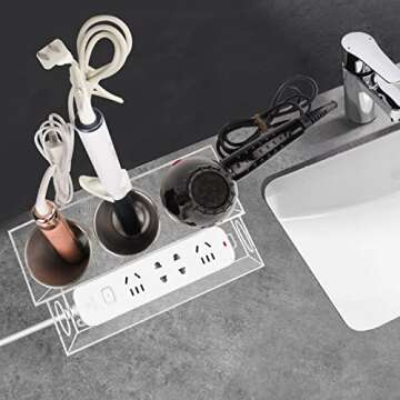 Boveker Acrylic Hair Tool Organizer for Easy Storage