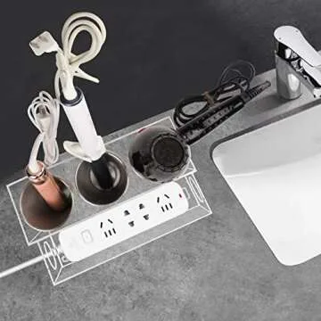 Boveker Acrylic Hair Tool Organizer for Easy Storage