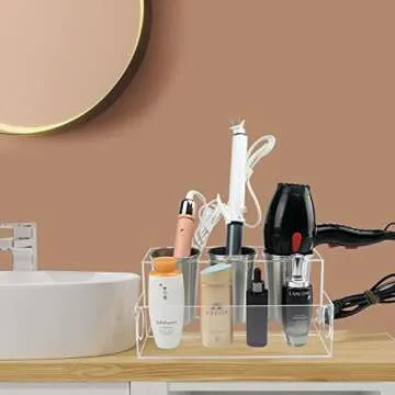 Boveker Acrylic Hair Tool Organizer for Easy Storage