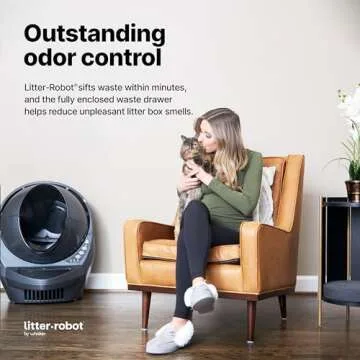 Litter-Robot 3 Connect & Ramp by Whisker, Grey - Automatic, Self-Cleaning Cat Litter Box, App Controlled, Helps Reduce Litter Box Odors, Works with Any Clumping Litter, WhiskerCare