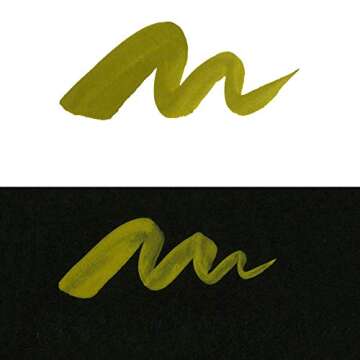 Kuretake FUDE Brush Pen GOLD, medium bristle tip, for brush lettering, calligraphy, writing, cardmaking and illustration. AP-Certified, smooth and opaque vibrant lines, made in Japan