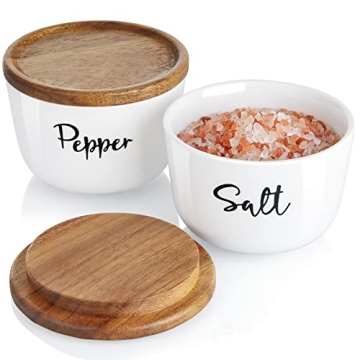 Stylish DAYYET Ceramic Salt & Pepper Bowls with Lid