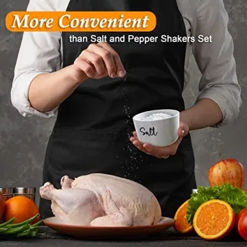 Stylish DAYYET Ceramic Salt & Pepper Bowls with Lid