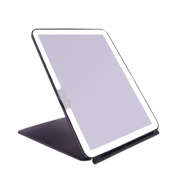 Deweisn Folding Lighted Makeup Mirror - 72 LEDs, 3 Color Modes, Rechargeable