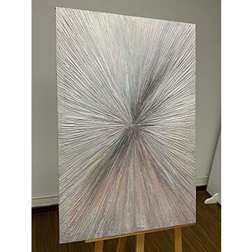 MUWU Modern Canvas Paintings Wall Art Modern Home Decor Colorful Flow Change Oil Painting 3D Wall Decoration for Livingroom Ready to hang 24x36 Inch