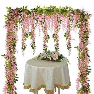 Lvydec Wisteria Garland 28.8ft Beautiful Floral Decor