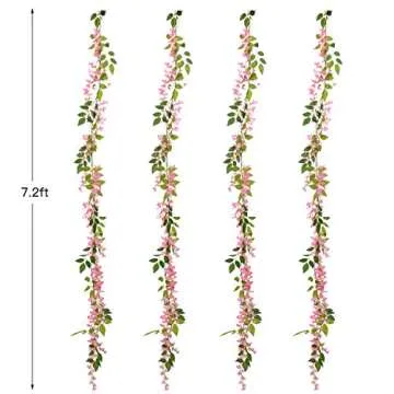 Lvydec Wisteria Garland 28.8ft Beautiful Floral Decor