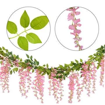 Lvydec Wisteria Garland 28.8ft Beautiful Floral Decor
