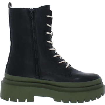 Steve Madden Women's Mansel Combat Combat Boot Black Multi 8.5