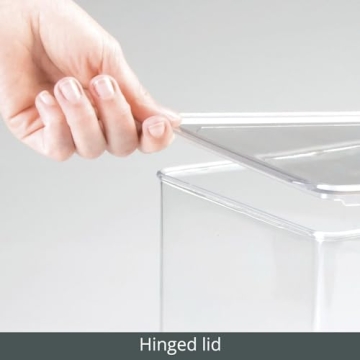 mDesign Stackable Shoe Storage Container - Clear Bin Box