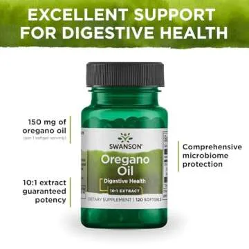 Swanson Oregano Oil 10:1 Extract-Natural Supplement Promoting Digestive Health-Respiratory & Urinary Tract Health Support (120 Softgels, 150mg Each)