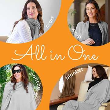 Happyluxe Shawl Wraps for Women, Versatile Wrap Shawl for Women, Wrap Scarf, Pashmina, Travel gifts ...