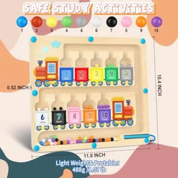Syahro Magnetic Color and Number Maze Toy for Kids