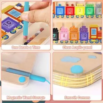 Syahro Magnetic Color and Number Maze Toy for Kids