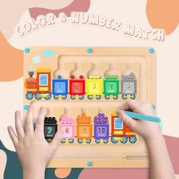 Syahro Magnetic Color and Number Maze Toy for Kids