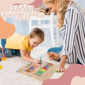 Syahro Magnetic Color and Number Maze Toy for Kids