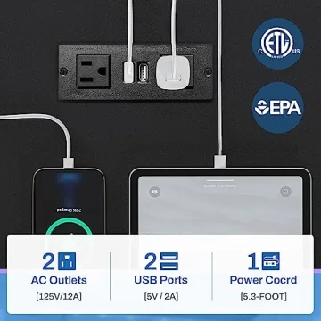 Stylish SEDETA Gaming Desk with LED and Storage