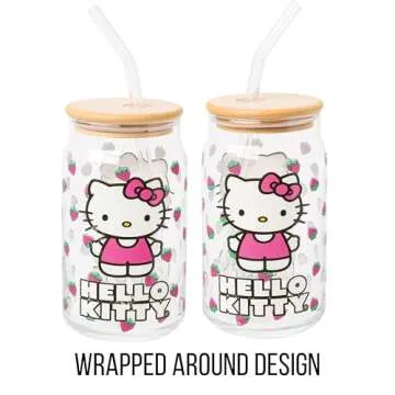 Hello Kitty Strawberry Tumbler with Bamboo Lid & Straw