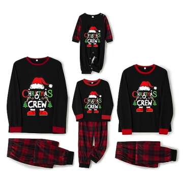 Awoscut Family Christmas Pajamas Matching Pajamas for Family, Xmas PJs Sets Holiday Sleepwear(#a-2, Kids, 5 Years)