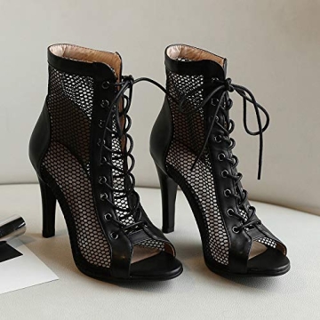 Gladiator Stiletto Booties - Breathable Summer Sandals