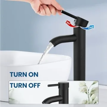 Airuida Single Handle Vessel Sink Faucet - Matte Black Style