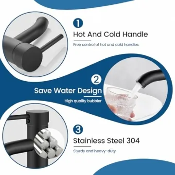 Airuida Single Handle Vessel Sink Faucet - Matte Black Style