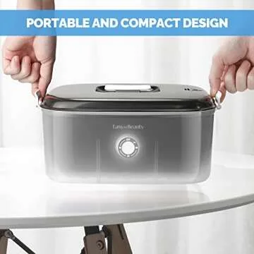 EasyinBeauty Hot Towel Warmer for Facials, Holds 16 Small Towels, 5L Portable Towel Steamer with Quickly Heating in 1-5 Mins, Auto Off Timer Foldable Towel Warmers for Spa, Barber, Manicures, Massage