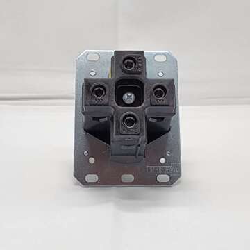 Bryant 9450FR Industrial Grade 50 Amp NEMA 14-50 Receptacle, Made in USA, Single Flush, 3 Pole 4 Wire Grounding 125/250V, Black