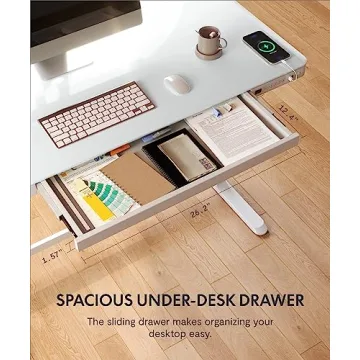 FLEXISPOT Electric Glass Standing Desk - Stylish & Functional