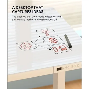 FLEXISPOT Electric Glass Standing Desk - Stylish & Functional