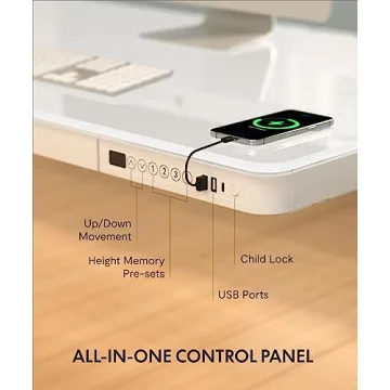 FLEXISPOT Electric Glass Standing Desk - Stylish & Functional