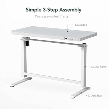 FLEXISPOT Electric Glass Standing Desk - Stylish & Functional