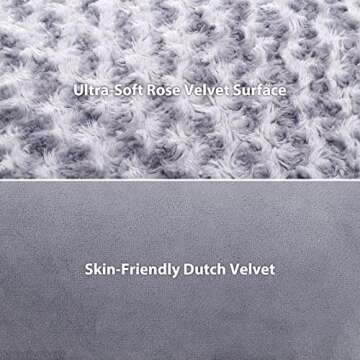 Orthopedic Pet Bed Deluxe Plush L-Shaped Couch with Waterproof Lining Bolster Sleeping Sofa with Removable Washable Cover & Nonskid Bottom for Medium Dogs, Gray